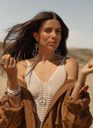 I Vibrate Peace Aura Agate Earrings