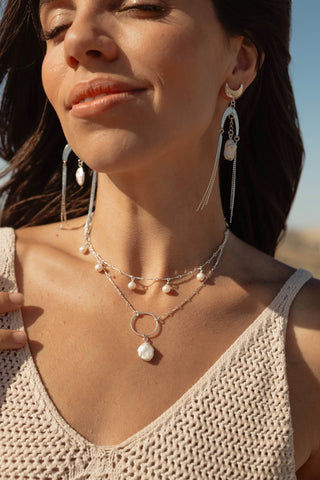 Still Waters Freshwater Pearl Silver Necklace