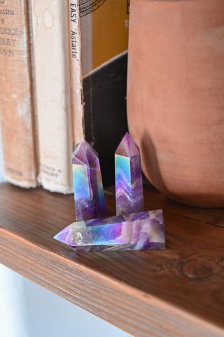 I Am The Light Amethyst Aura Crystal Tower