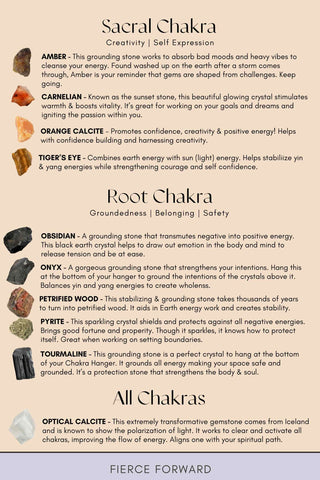 Highest Self Three Chakra Gemstone Hanging by Fierce Forward