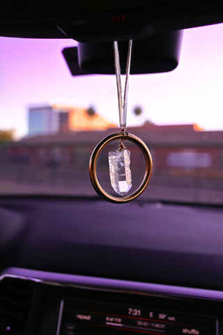 quartz crystal car charm accessory