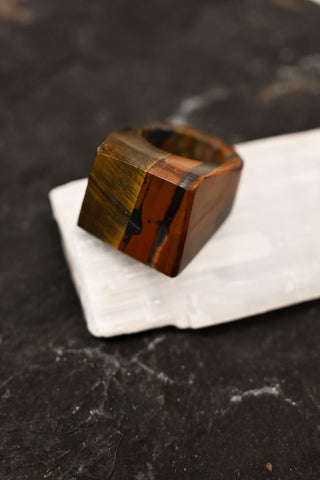 Grounded & Grateful Tiger's Eye Ring