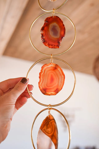 brown agate gemstone hanging