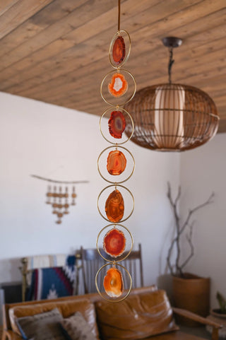brown agate gemstone hanging