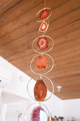 brown agate gemstone hanging