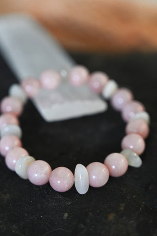 peach moonstone gemstone bracelet