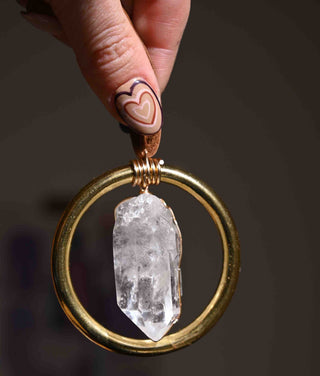 quartz crystal car charm accessory