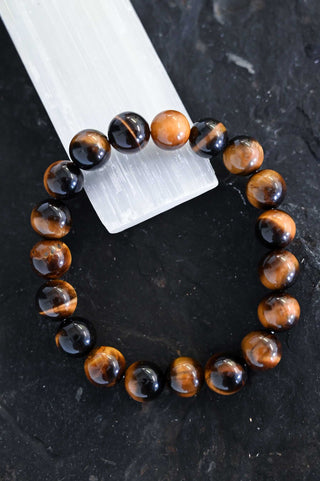 brown tigers eye gemstone bracelet