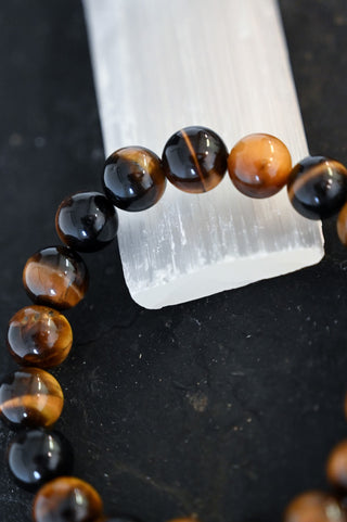 brown tigers eye gemstone bracelet
