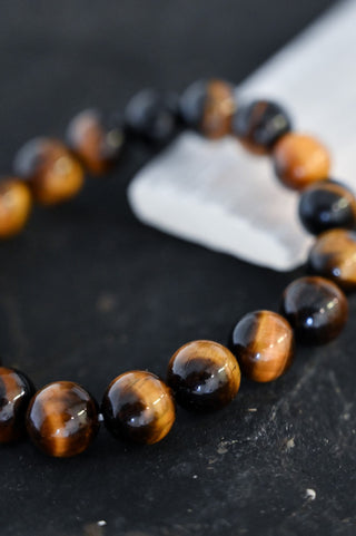 brown tigers eye gemstone bracelet