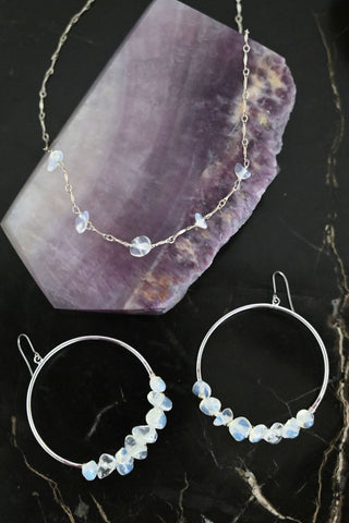 Goddess In Orbit Opalite Silver Set