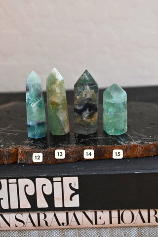 I Am Calm Feather Fluorite Tower