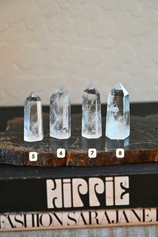 Crystal Clear Quartz Gemstone Tower