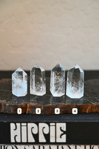 Crystal Clear Quartz Gemstone Tower