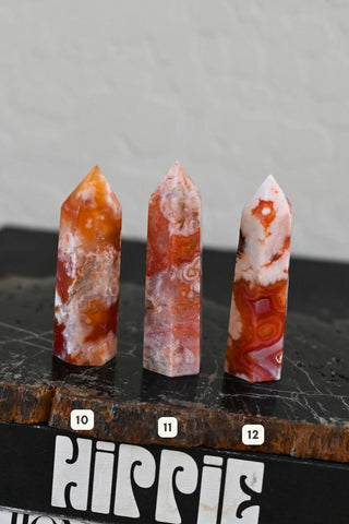 My Heart is Open Carnelian Flower Agate Tower