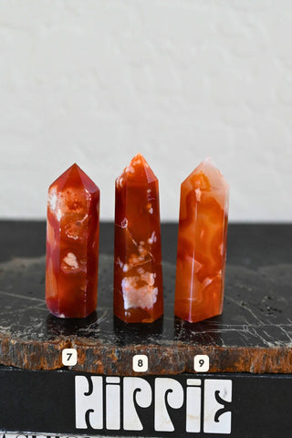 My Heart is Open Carnelian Flower Agate Tower