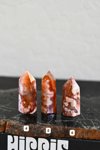 My Heart is Open Carnelian Flower Agate Tower