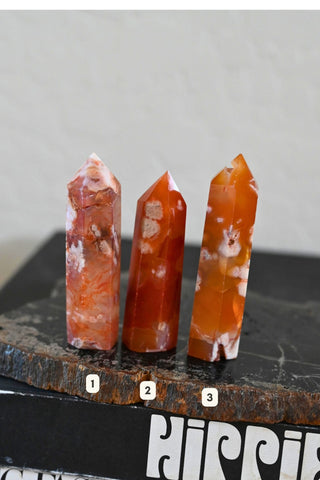 My Heart is Open Carnelian Flower Agate Tower