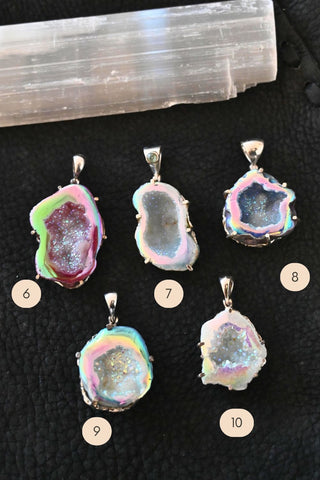 I Am Connected Druzy Agate Silver Necklace