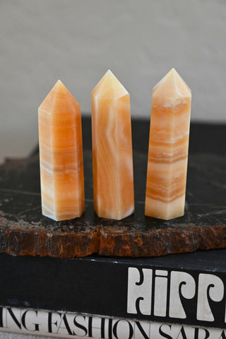 Orange Calcite Life Force Tower