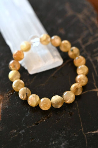 Golden Center Honey Calcite Bracelet