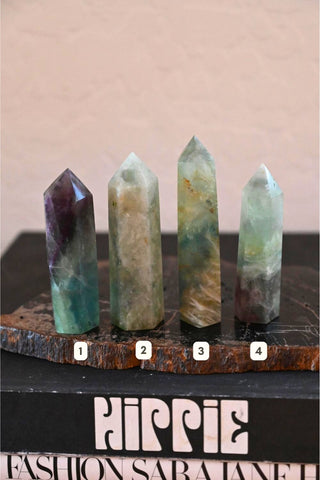 I Am Calm Feather Fluorite Tower
