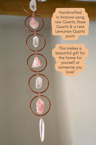 Wild Heart Rose Quartz Hanging