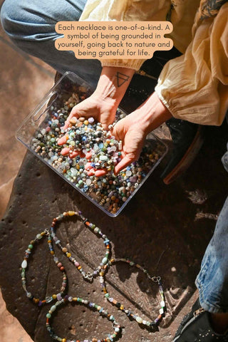Earth Girl Vintage Gemstone Beaded Necklace
