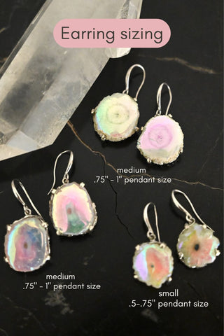Fierce Light Titanium Agate Earrings