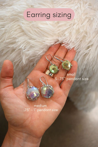 Fierce Light Titanium Agate Earrings