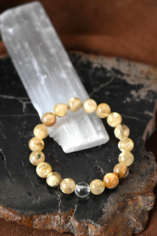 Golden Center Honey Calcite Bracelet