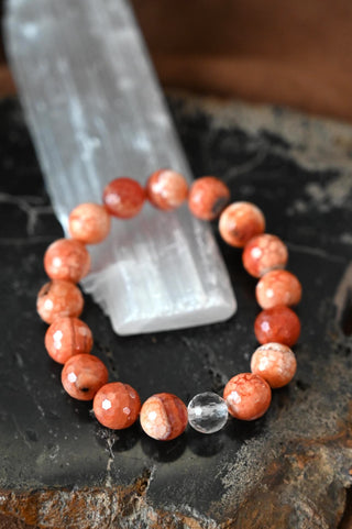 Sacred Flame Fire Agate Bracelet