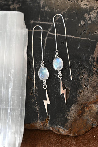 Follow The Spark Moonstone Threader Earrings