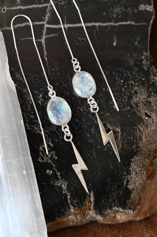Follow The Spark Moonstone Threader Earrings