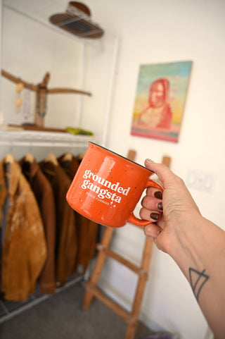 Grounded Gangsta Orange Camper Mug
