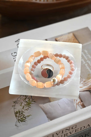 Inner Light Peach Selenite Bracelet