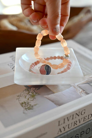 Inner Light Peach Selenite Bracelet