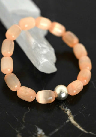 Inner Light Peach Selenite Bracelet