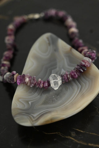 Violet Aura Purple Mica & Quartz Necklace