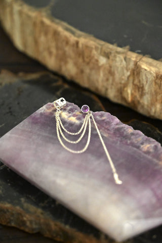 Amethyst Skies Ear Cuffs