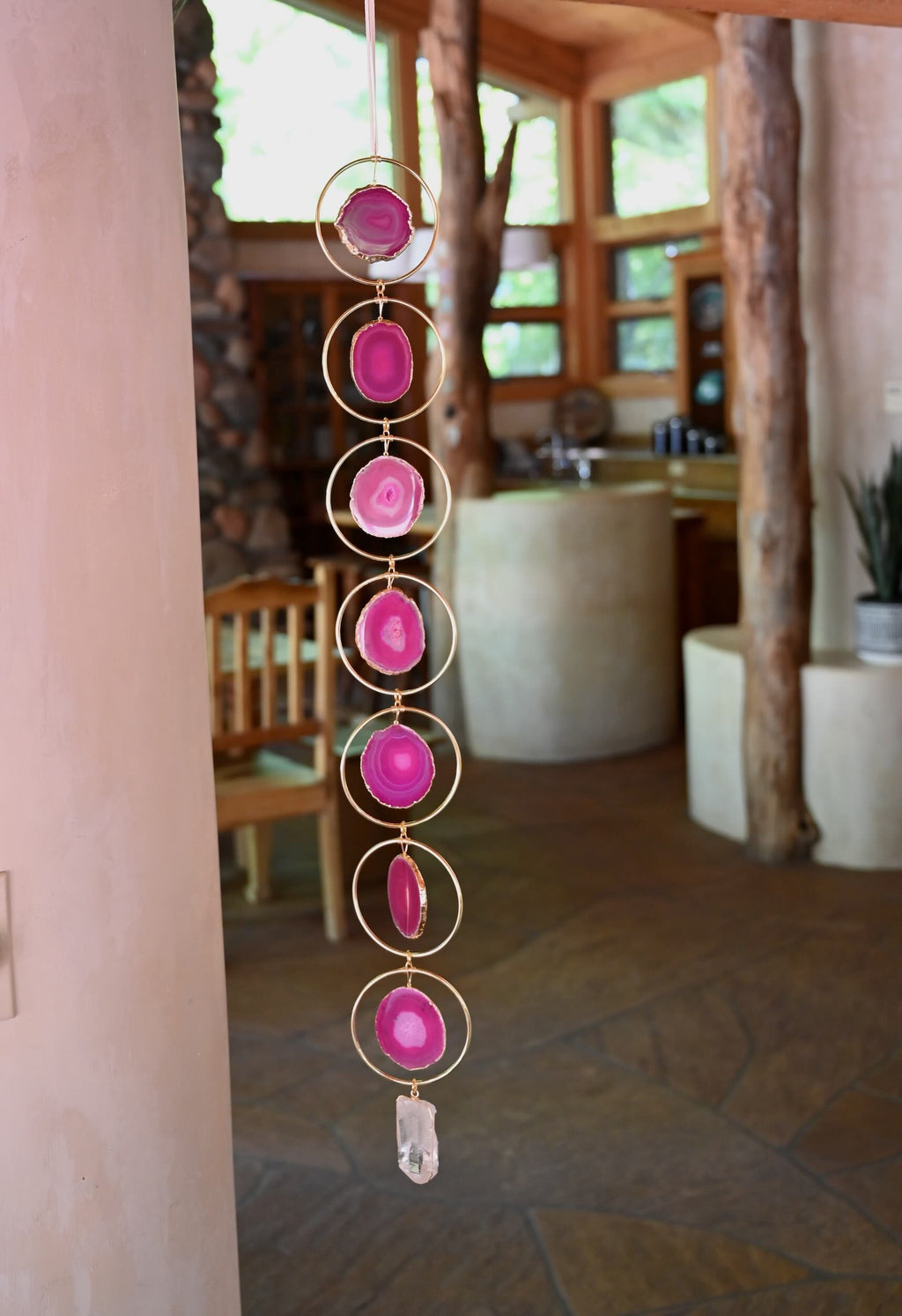Heart Work Pink Geode Hanging – Fierce Forward