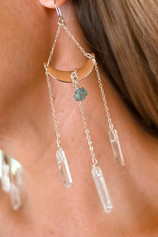 Tuned In Quartz & Apatite Waterfall Earrings