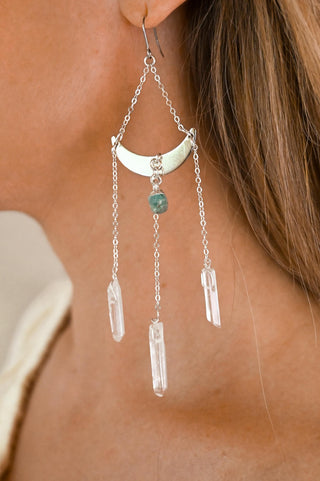 Tuned In Quartz & Apatite Waterfall Earrings