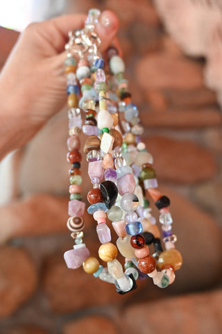 Earth Girl Vintage Gemstone Beaded Necklace