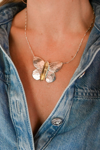 Wildwing Butterfly Quartz Necklace