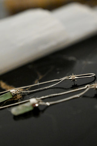 Current of Love Green Tourmaline Threaders