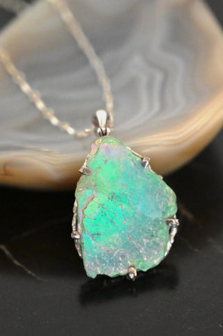 Calm Current Amazonite Silver Necklace