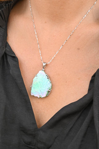 Calm Current Amazonite Silver Necklace