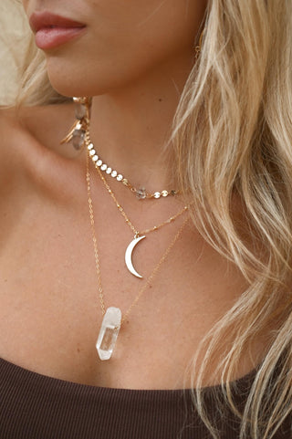 Powerful Goddess Layering Gold Necklace Set