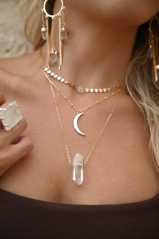 Powerful Goddess Layering Gold Necklace Set